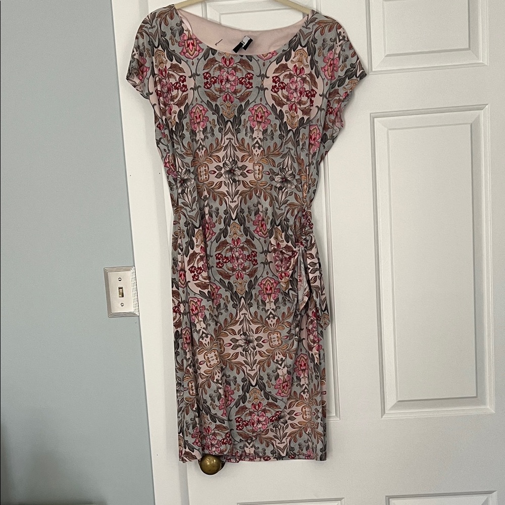 Connected Apparel Multicolor Floral Midi Dress